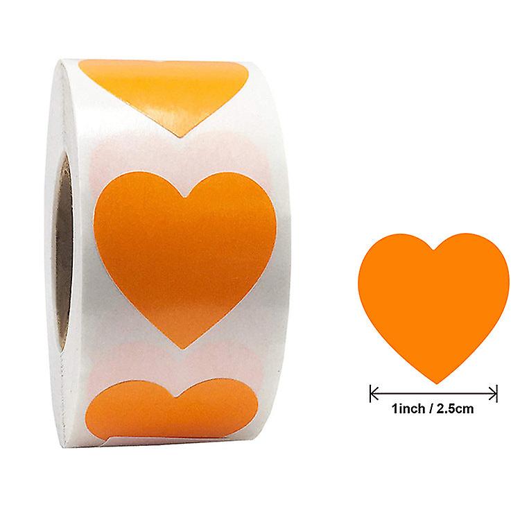 3X500pcs Christmas Xmas Stickers Roll labels Heart Shape Yellow Pack Gift Decoration Seal Reusable