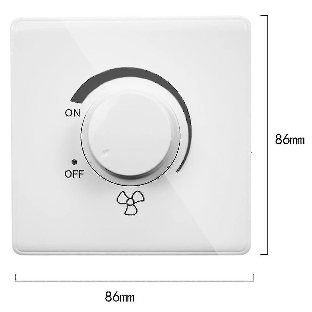 Type 86 ceiling fan adjustment stepless speed controller wall switch 220v 10a