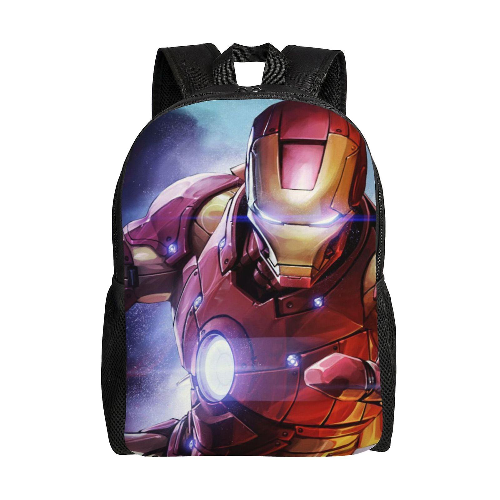 Iron Man Backpack, Travel Laptop Backpack, Water Resistant College School Computer Bag, Durable