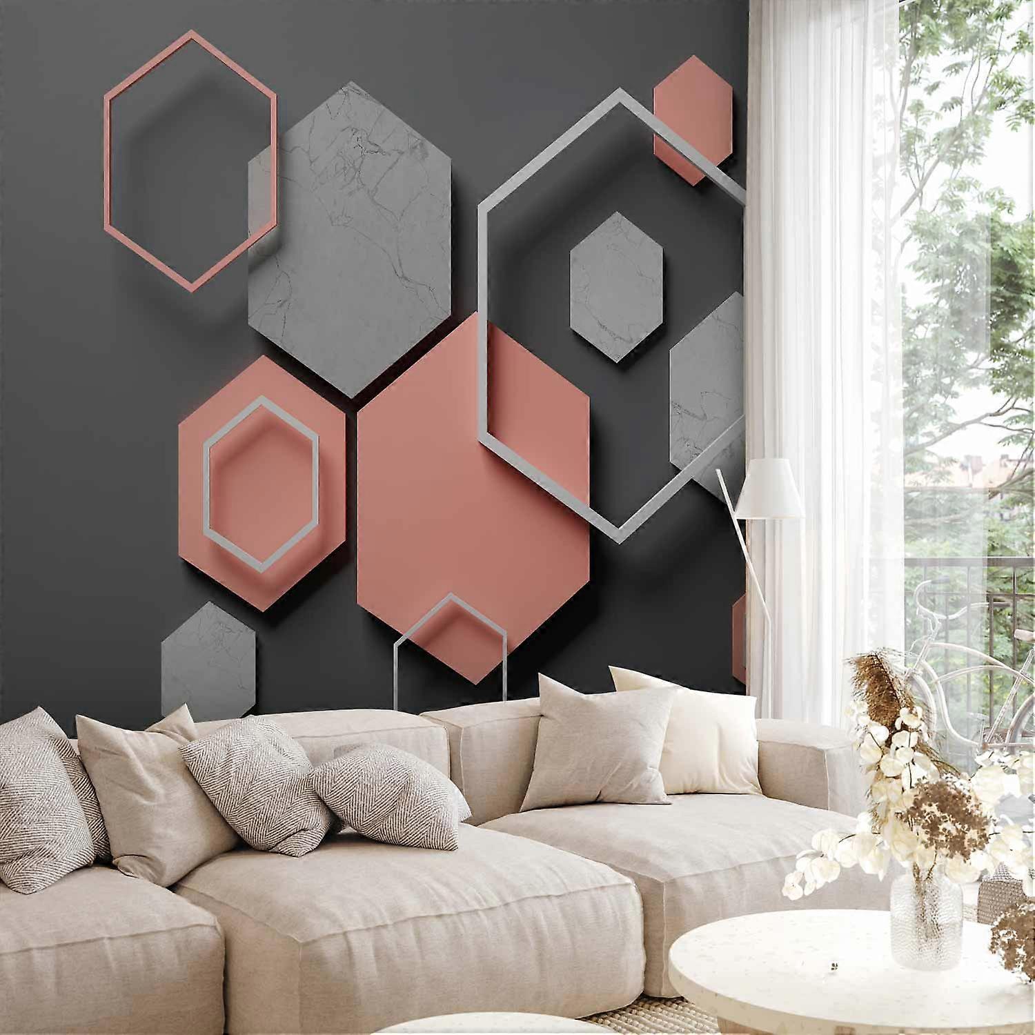 Self-adhesive Wall Mural - Hexagon Plan