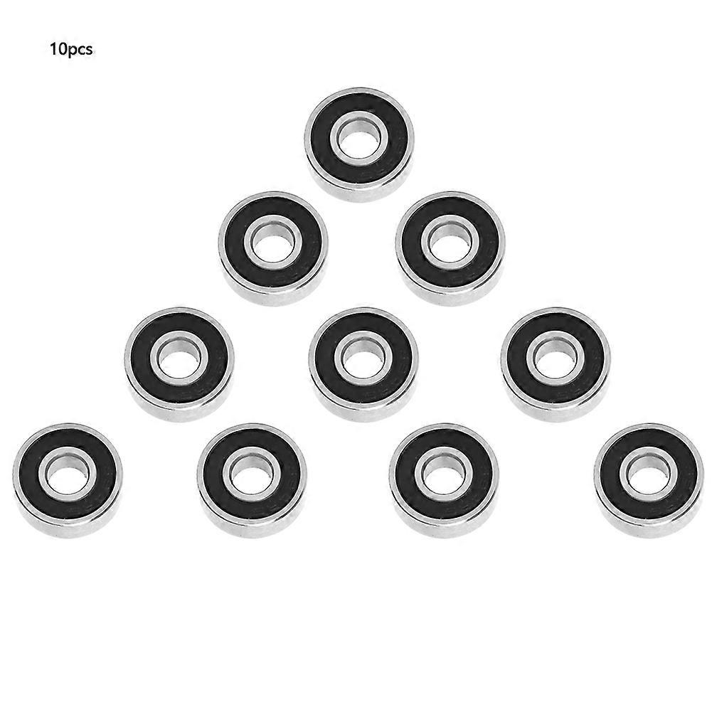 10pcsRoulements à billes à gorge profonde scellés en caoutchouc double face (696-2RS 6x15x5mm)