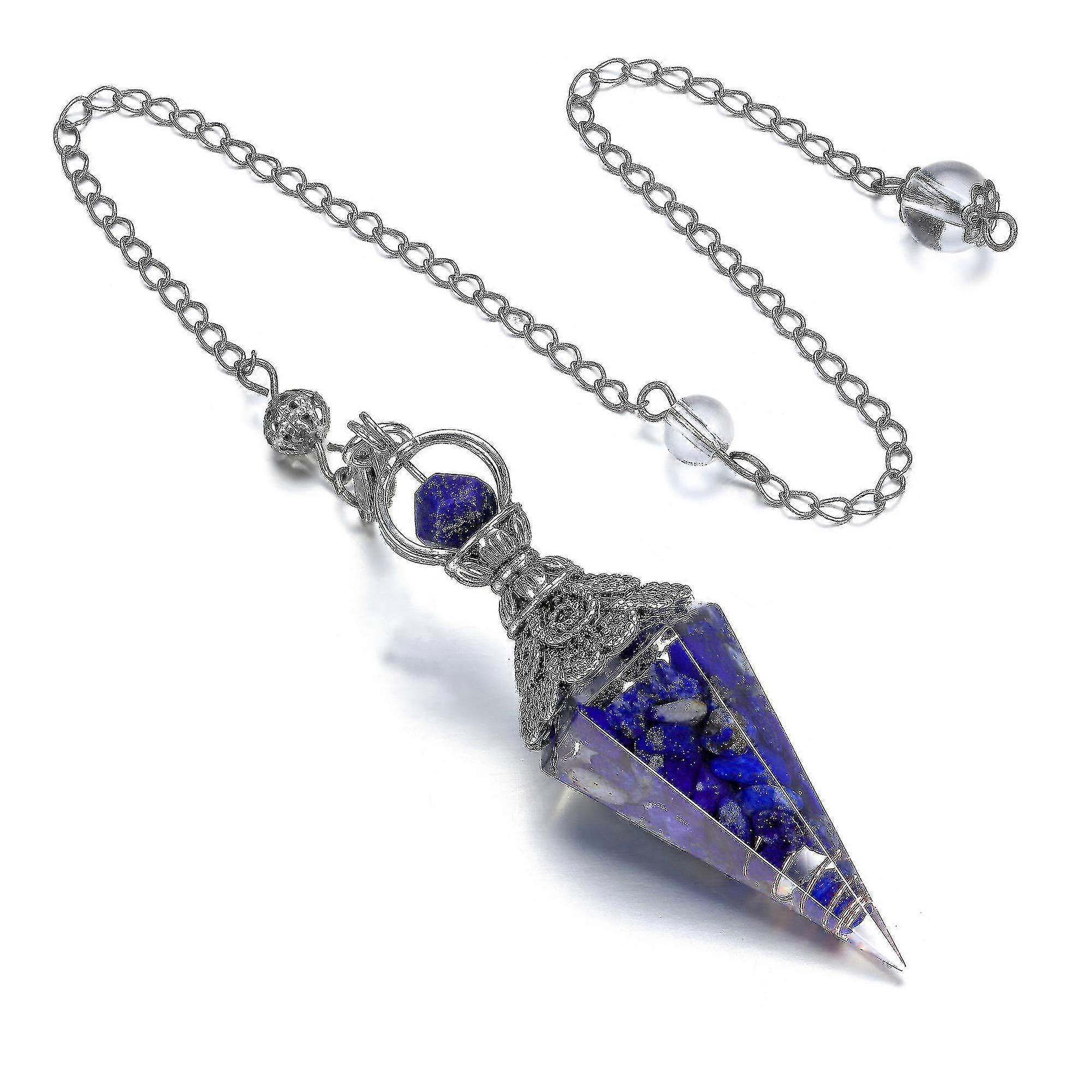 Chakra Crystal Pendulum Hexagonal Reiki Healing Crystal Points Gemstone Dowsing Pendulum