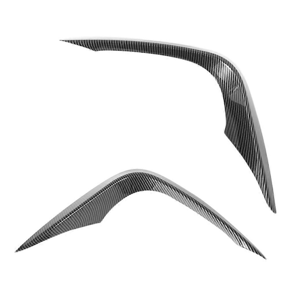For 2020 2021 Carbon Fiber Front Fog Light Lamp Cover Trim Bumper Molding Garnish Eyebrow Eyelid