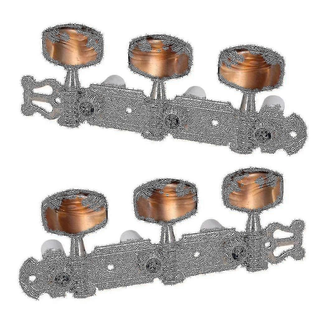 2pcs 1:18 Classical Silver Guitar Tuner Tuning Machine Heads Keys Pegs For Guitar Parts