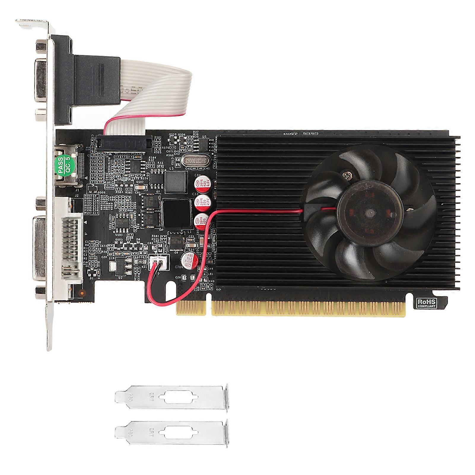 Low Profile GPU 4G DDR3 128bit 700MHz 1400MHz HD DVI VGA PCI Express X16 3.0 Desktop-Grafikkarte für Computergehäuse