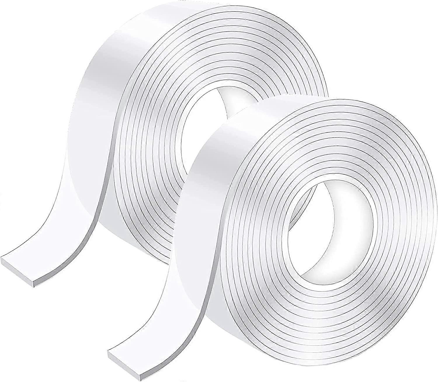 6M Extra Strong Double Sided Adhesive Tape, Clear Washable Thin Nano Tape, Removable Traceless Anti-Slip Tape, Reusable Double-Sided Gel for Carpet, H