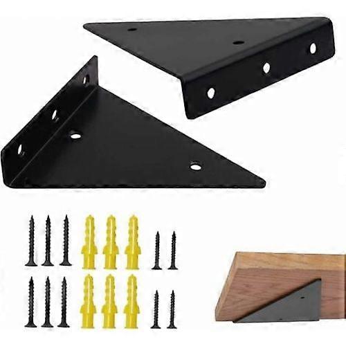 Wall Shelf Invisible Fixing 17cm 2 Pieces Triangle Bracket Shelf Invisible Bracket Shelf Invisible Metal Shelf Bracket Floating Metal Triangle Shelf B