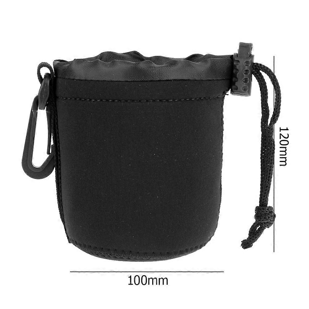 Waterproof Soft Neoprene Camera Lens Pouch Bag Drawstring Protector Case