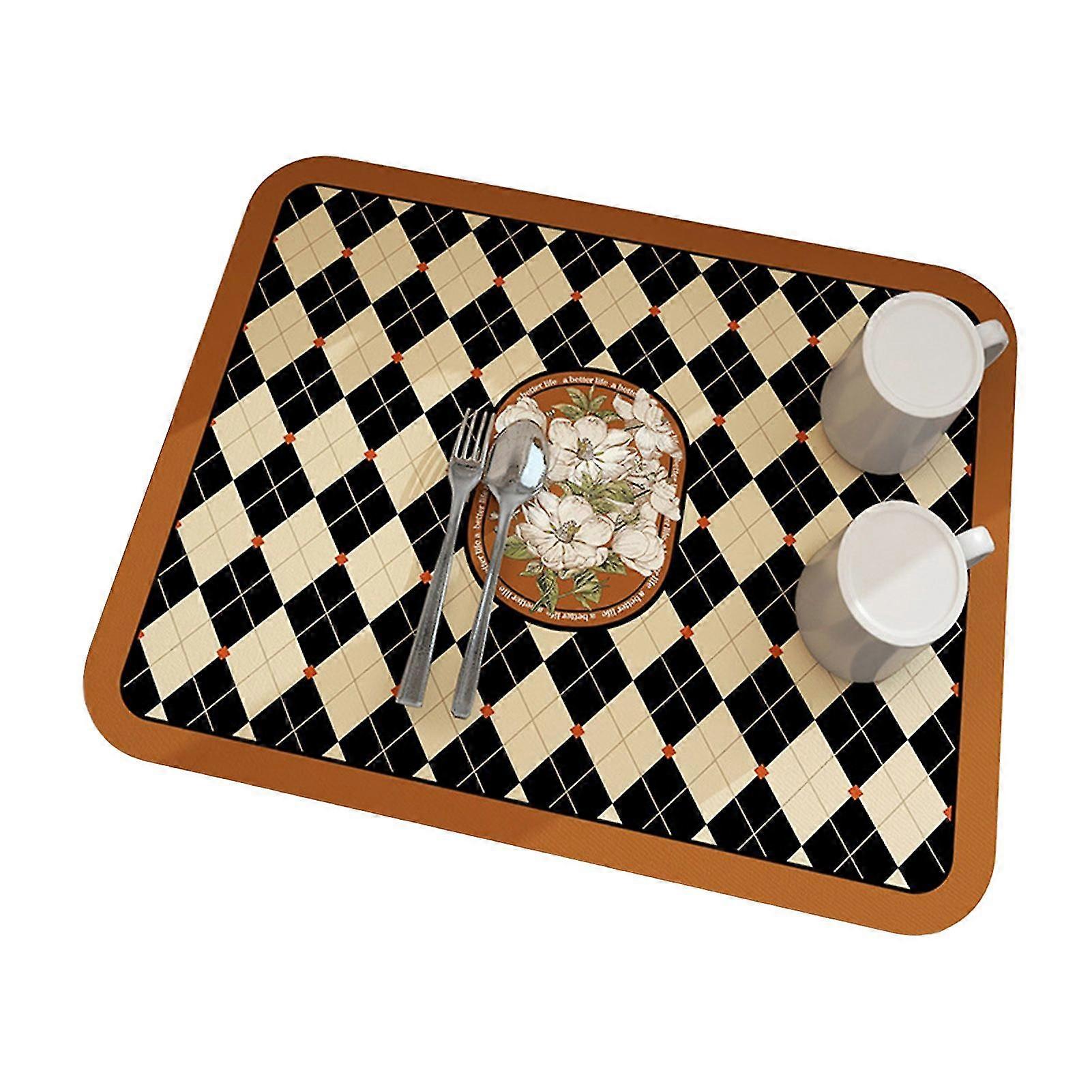 Fantasy Style Draining Mat Soft Foldable Lightweight Drying Mat For Kitchen Sink Countertop