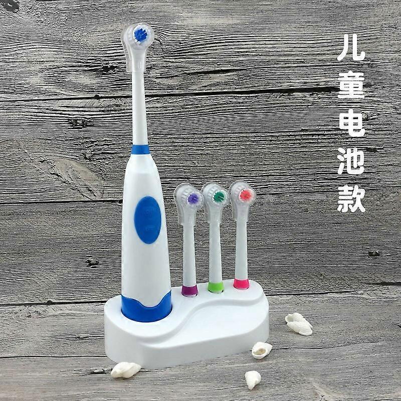 1 Set Electric Toothbrush With 2 Replacement Heads Suit for For Children Rotary brush head whitening and tooth protection