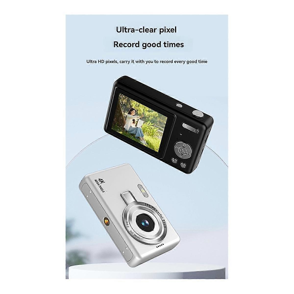 HD 1080P 96MP Digital Camera for Children - 16X Zoom, 2.4 Inch IPS Screen, Ideal for Beginner Photo