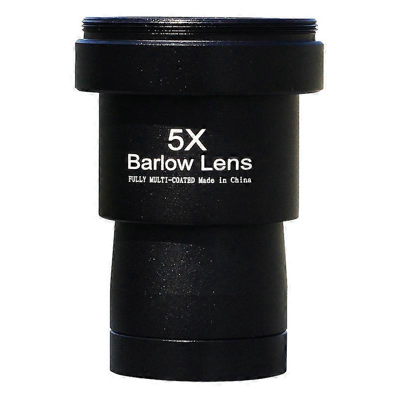1.25 Inches 5X Barlow Lens Fully Metal Green Film with M42 Thread for Standard Telescope Eyepiece A