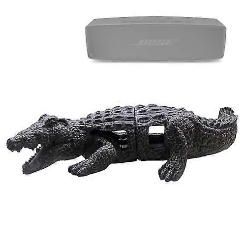 Gray Leopard Crocodile Shape Bluetooth Speaker Protective Case for Bose SoundLink Mini, with Stand Function