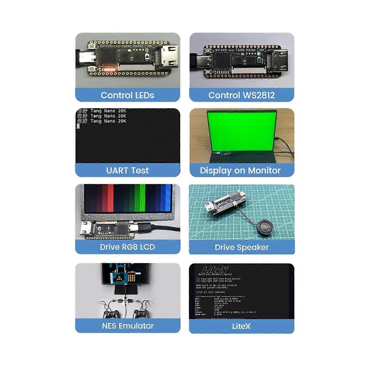 For Tang Nano 20K FPGA Development Board RISCV Linux Retro Game Player (with Pin Header)