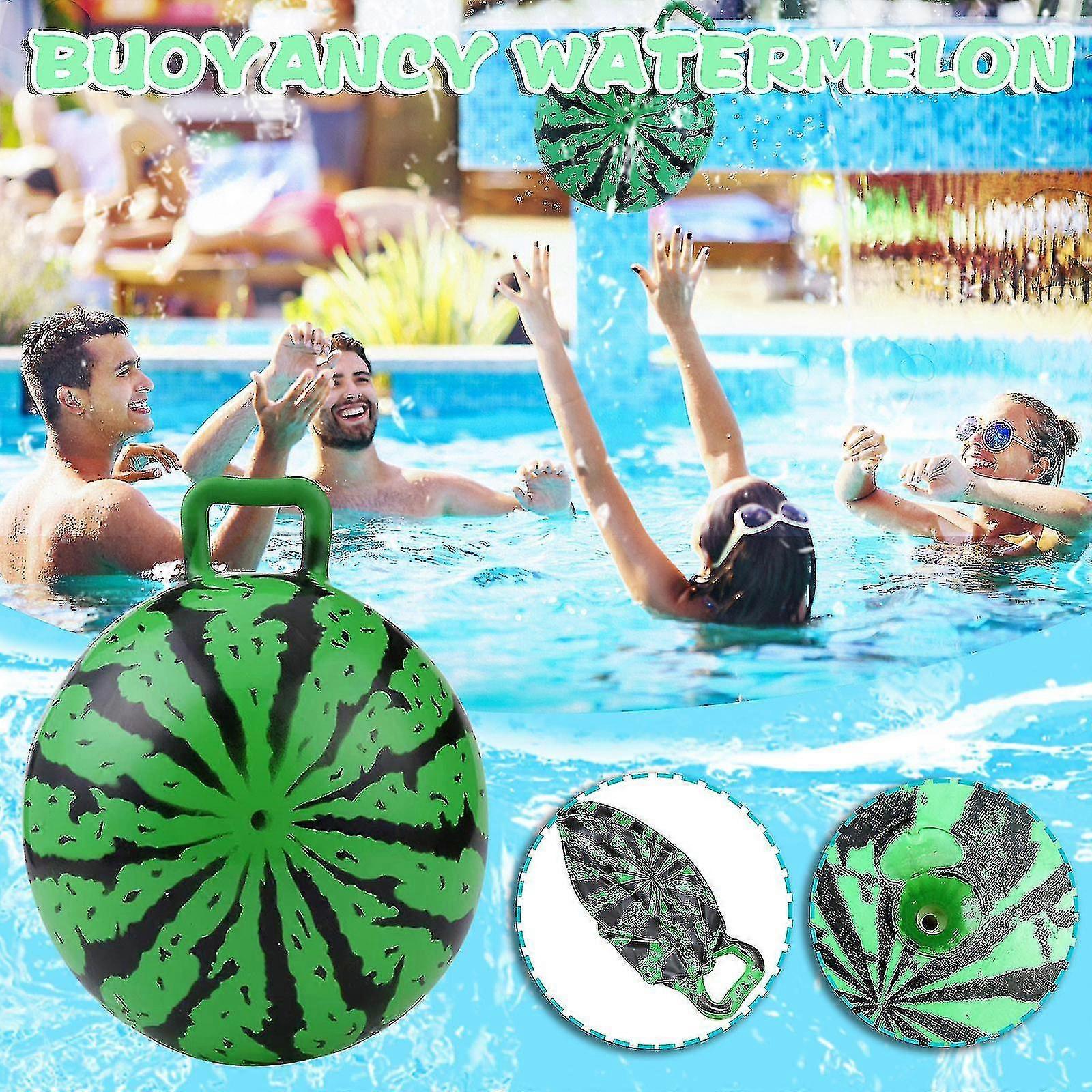 9 Inch Inflatable Watermelon Float Ball With Handle For Swimming Pool Game