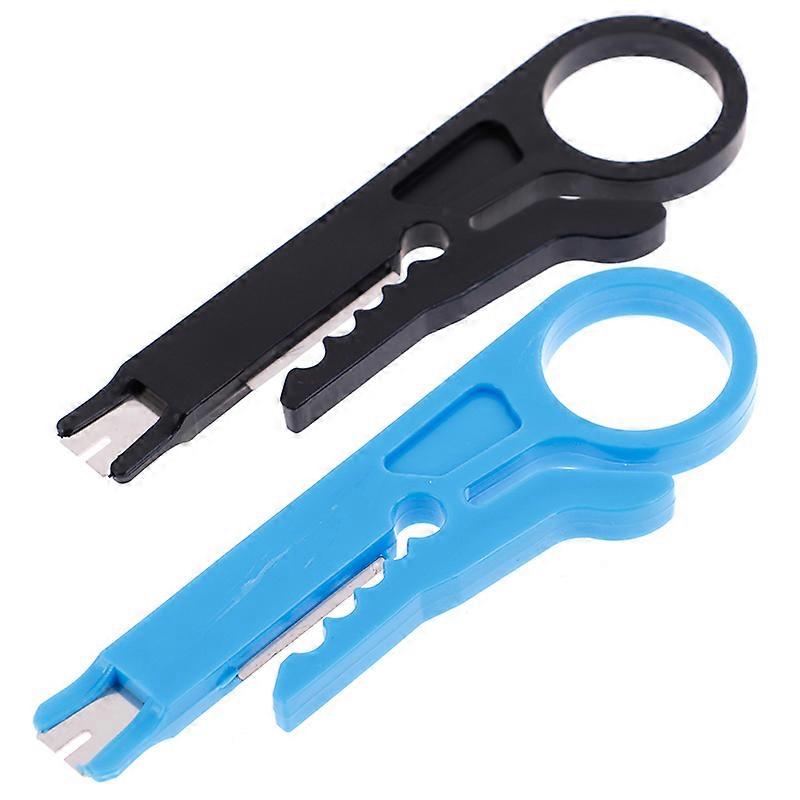 2Pcs Punch Down Tool RJ45 Cat5 Network UTP LAN Cable Wire Cutter Stripper Tool