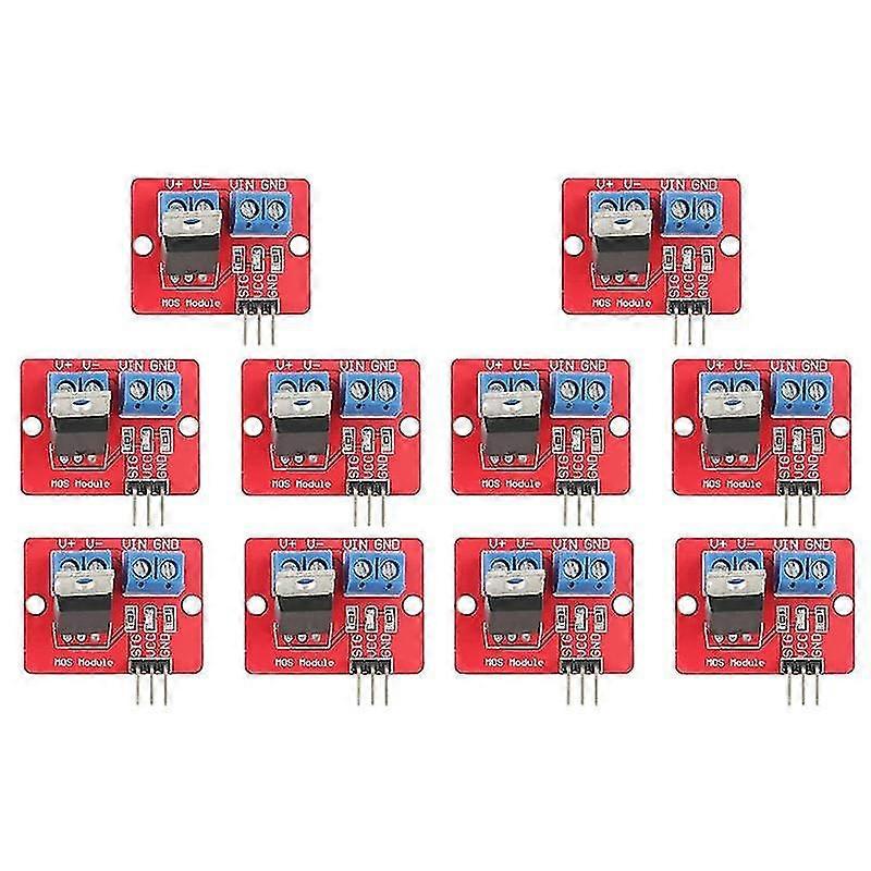 10pcs Irf520 Mos Driver Module Pwm Dimmer 0-24v Top Mosfet Button