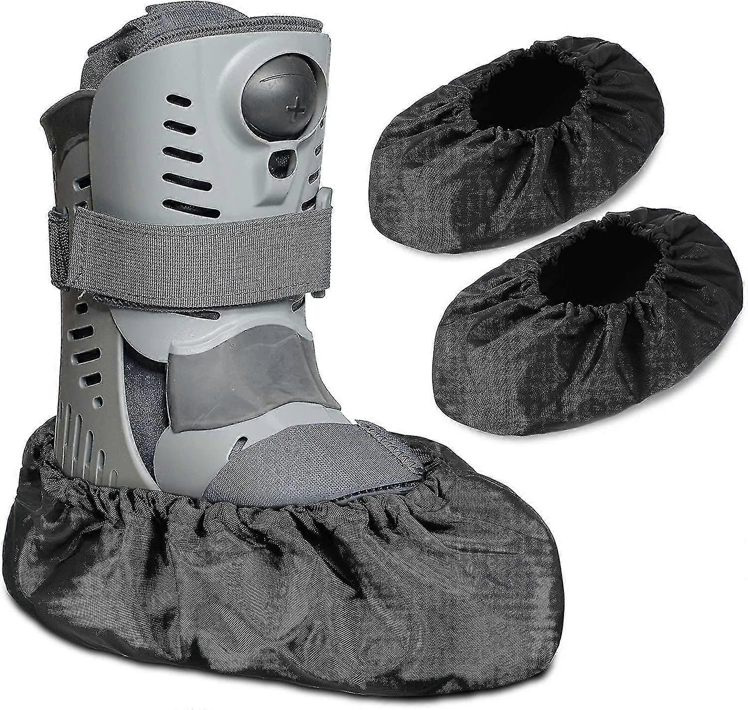 2 Pieces Walking Boot Cover Recovery Shoes Covers Non Skid Foot Brace Cover Reusable Boot Cover Waterproof Cast