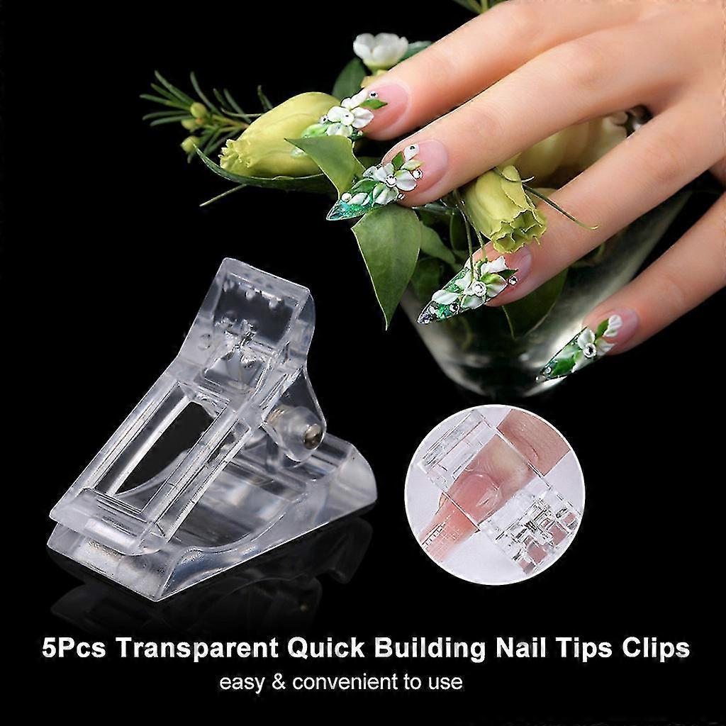 Quick Building Nail Tips Clips Finger Extensionnail Gel Assistant Manicure Tool