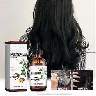 Natural Hair Darkening Polygonum Serum, Nourishing Hair Care Serum Gray Hair Coverage For Dry Hair Treatments & Restore Healthy Hair