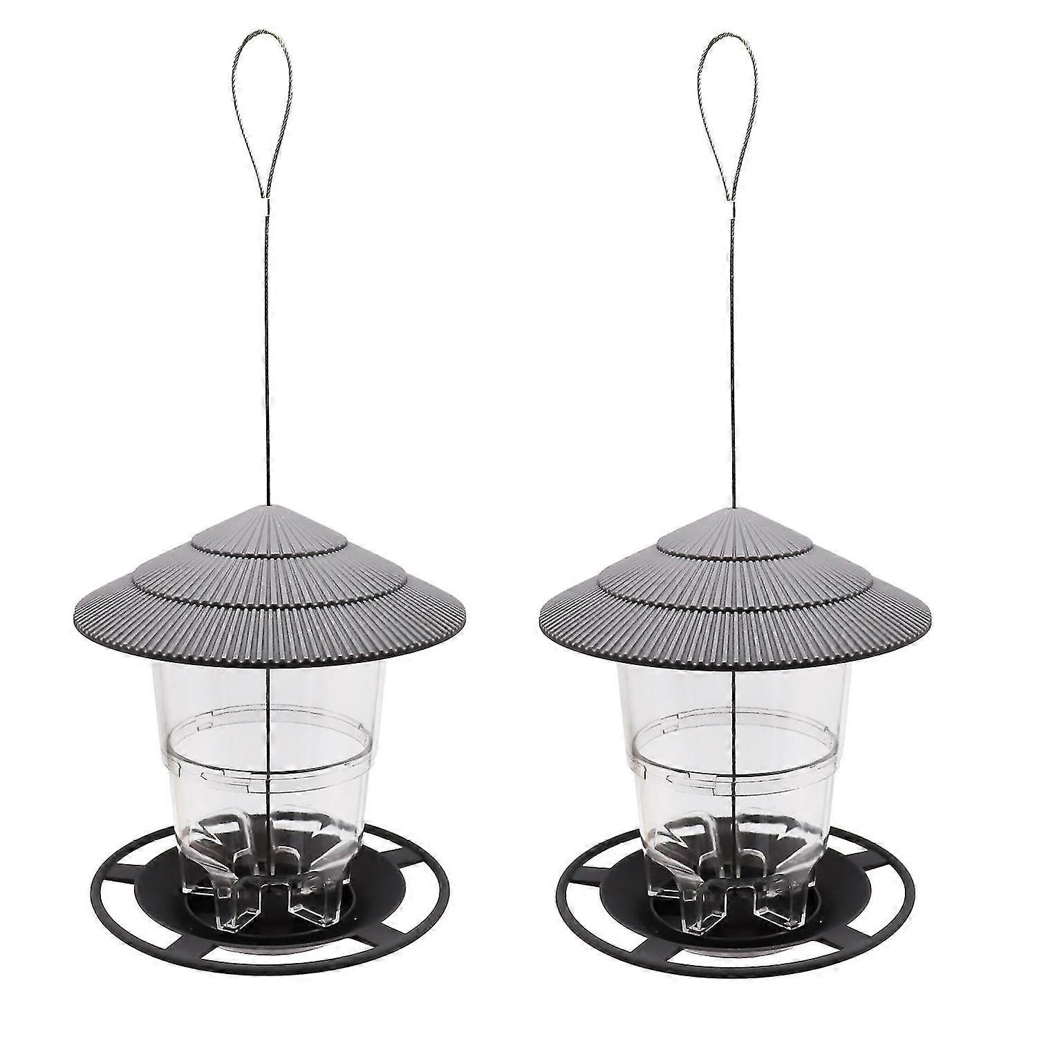 2 Pack Bird Feeders Hanging,wild Birds Feeder Squirrel Proof For Outside,easy Clean And Fill,for Ga