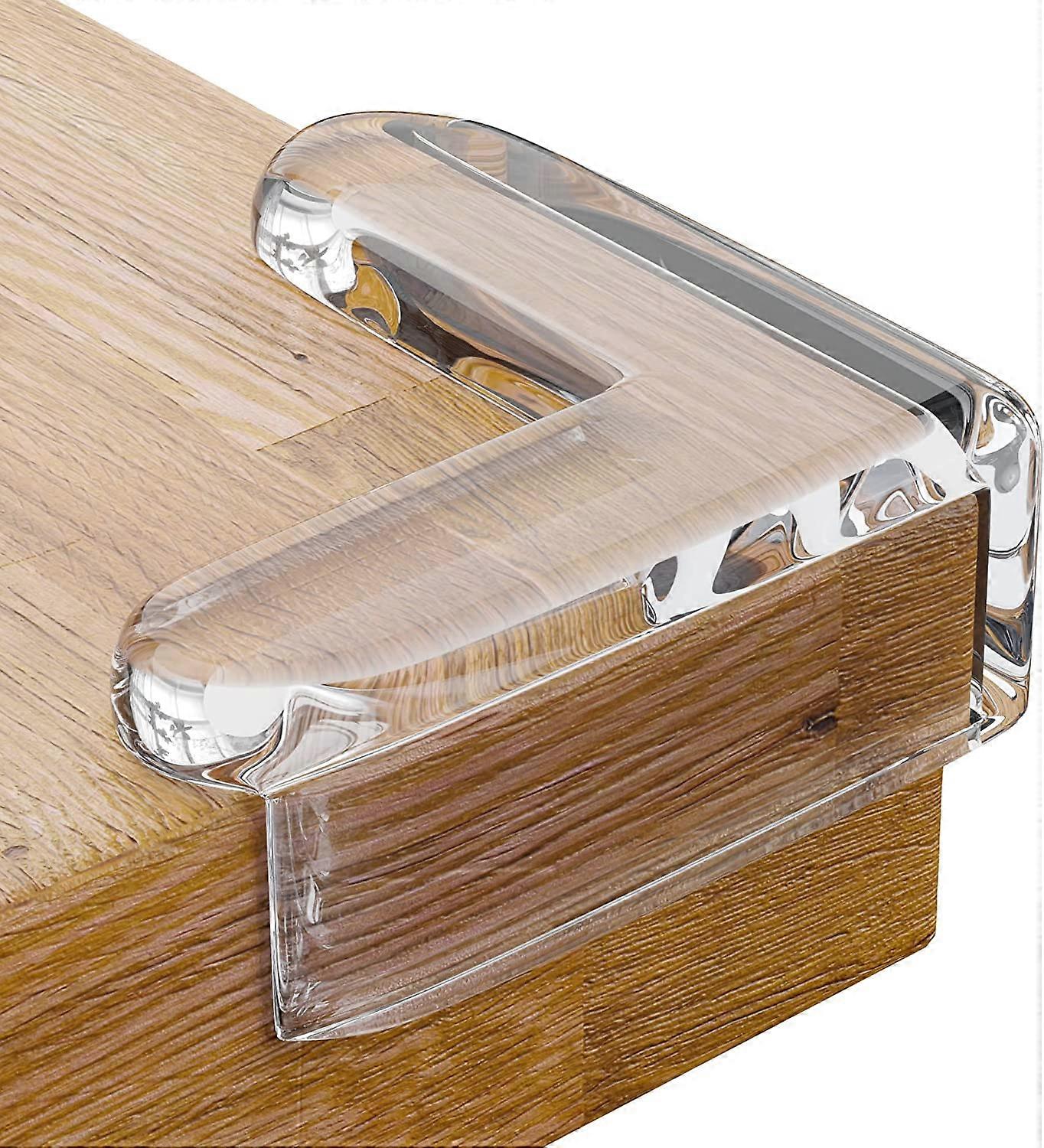 Baby Table Corner Protector - Large Corner Cushion for Table Corners & Edges - Child Safety Table Protector - Anti-Shock and Transparent with Strong A