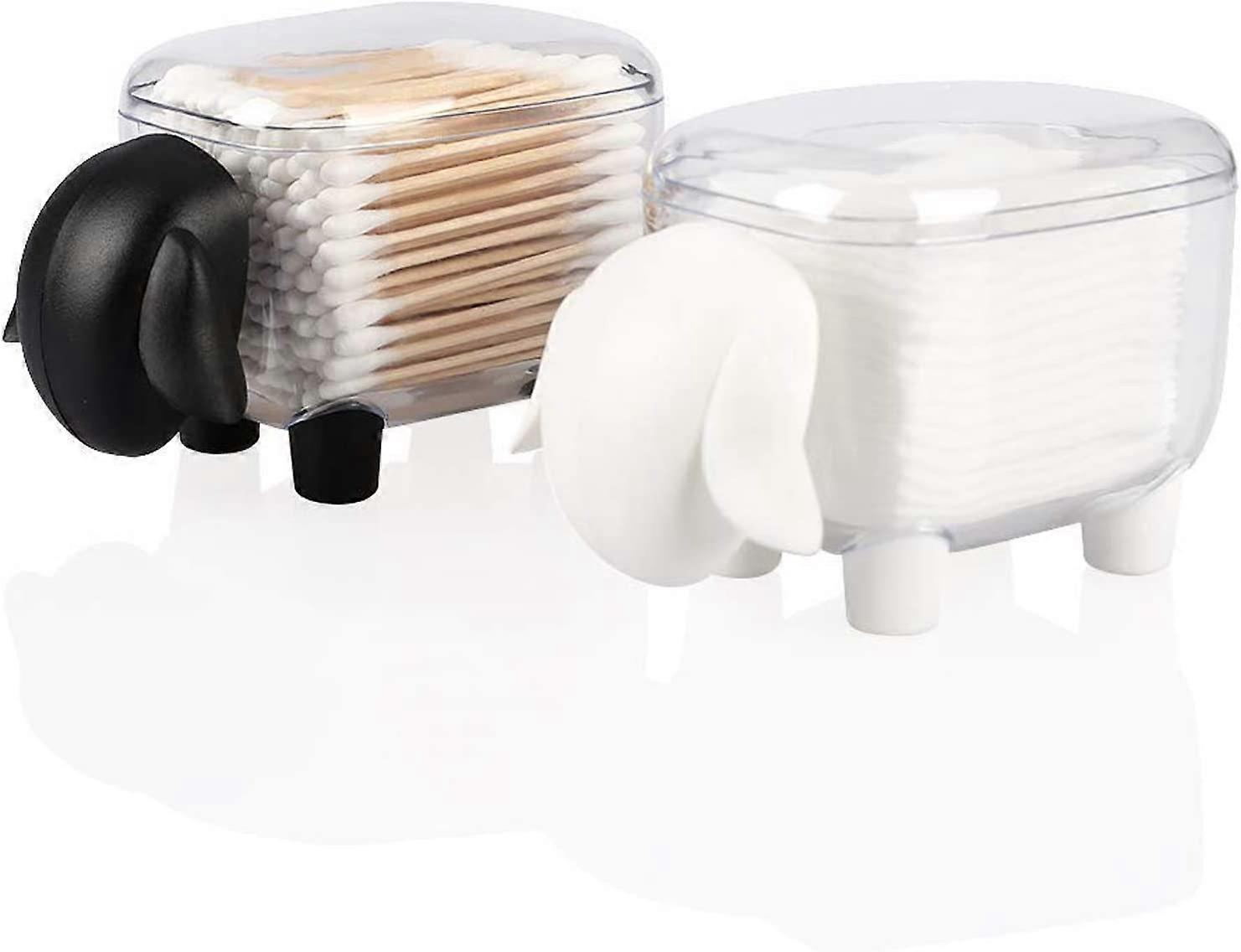 Qtip Holder Dispenser,Acrylic Cotton Ball Holder,Containers Storage Organizer Set,Bathroom Vanity Storage Canister