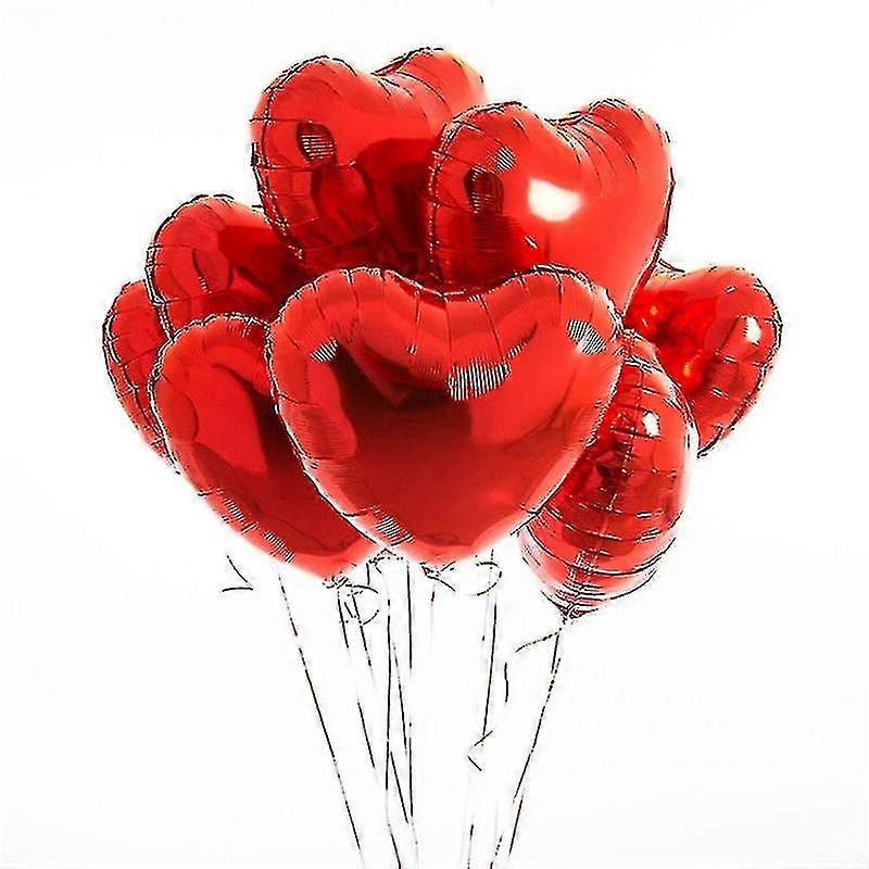 10 قطع 18 "الحب الألومنيوم فيلم احباط بالون اقتراح عيد ميلاد حفل زفاف الديكور مع 10m الشريط GuanGuan