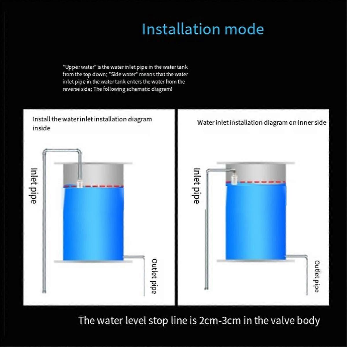 Fully Automatic Water Level Control Float Valve, 1Inch Auto Shut Off Mini Float Valve Upper Water I