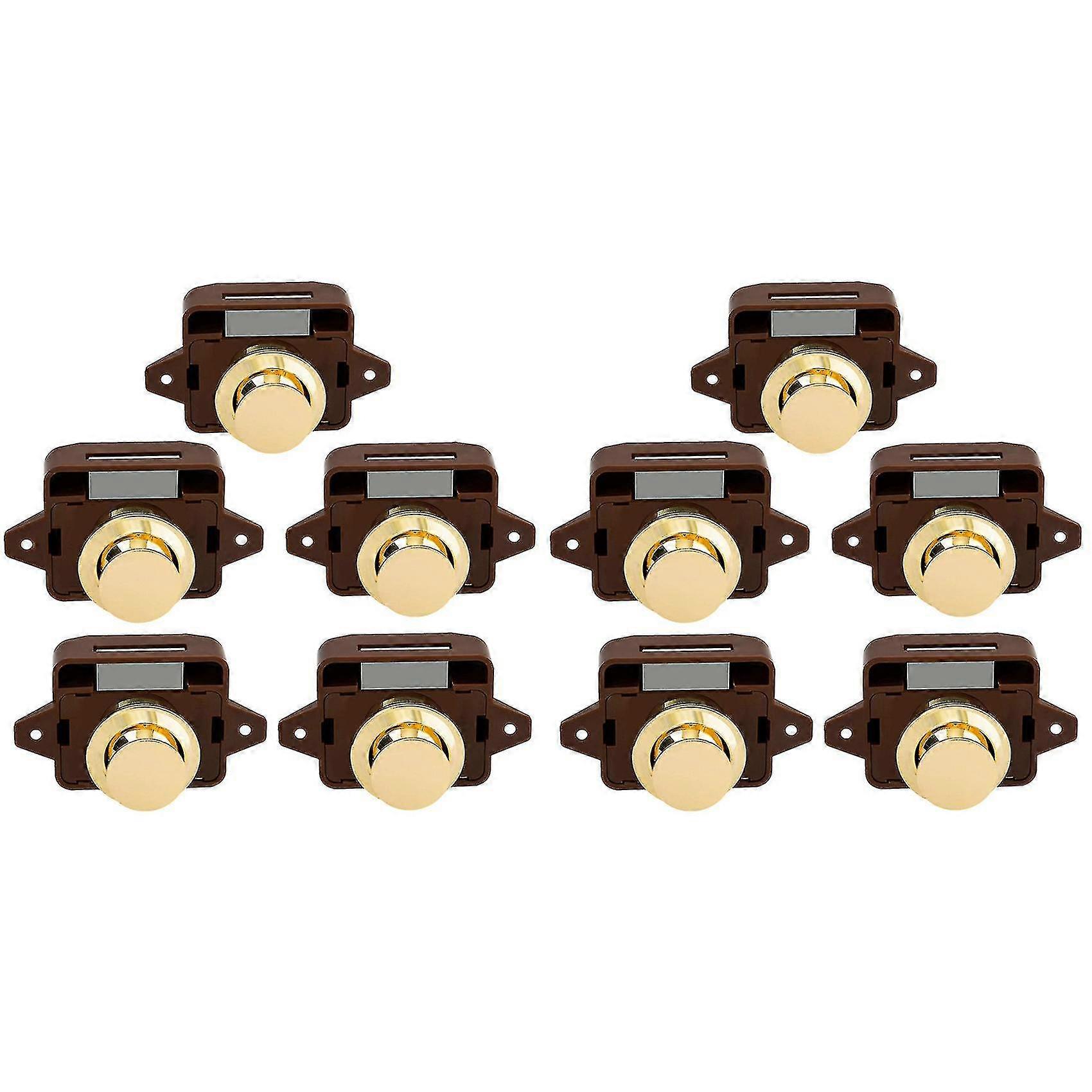 10pcs بدون مفتاح اضغط زر قبض الباب مقبض قفل ل Rv قافلة مجلس الوزراء قارب موتور خزانة المنزل ، إخوانه