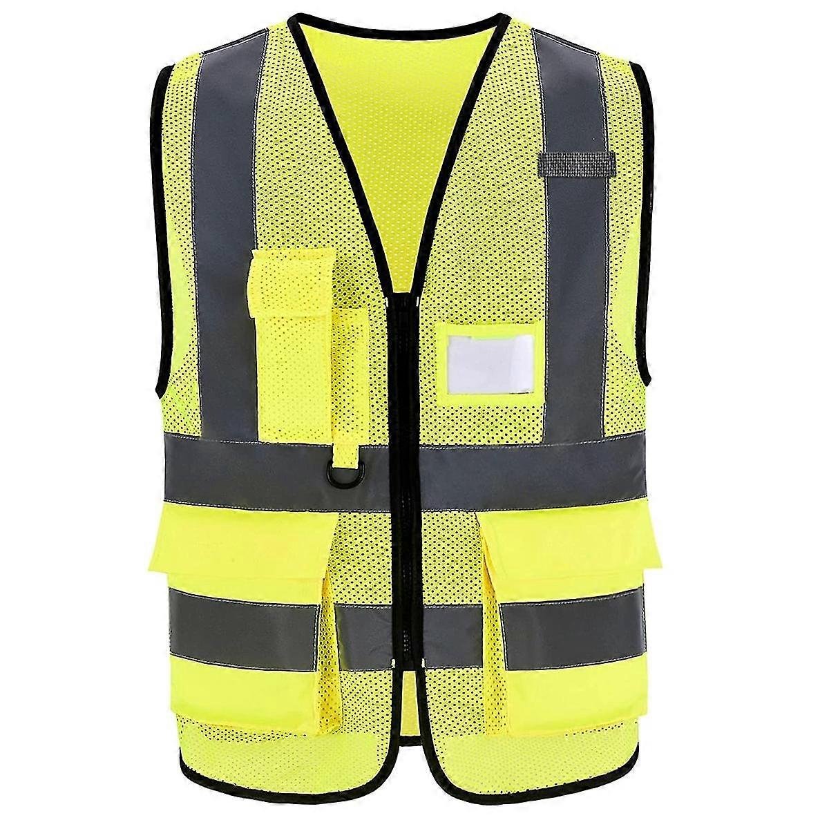 Reflective vest, XXL, Mesh, Yellow