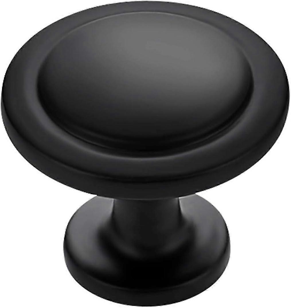 10 Pack 1-1/4 Inch Kitchen Cabinet Knobs Drawer Knobs Dresser Knobs Matte Black Zinc Knobs Drawer Pulls Door Knobs Dresser Drawer Handles Knobs