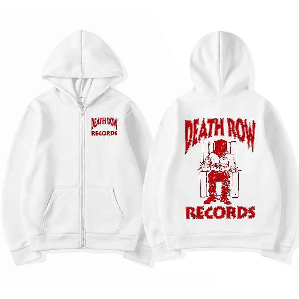 Death Row Records Reißverschluss Kapuzenpullover Rapper Tupac 2pac