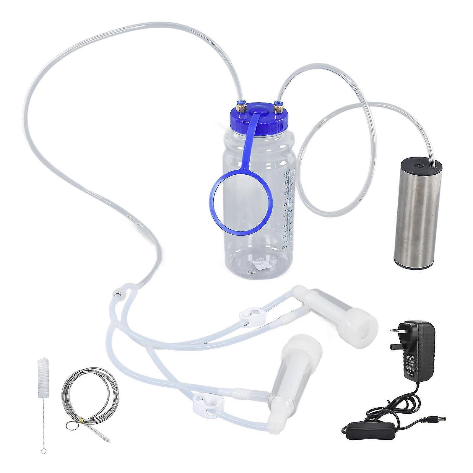 Minitype Portable Electric Milking Machine Kit for Goat Cow Sheep - 100-240V UK Plug