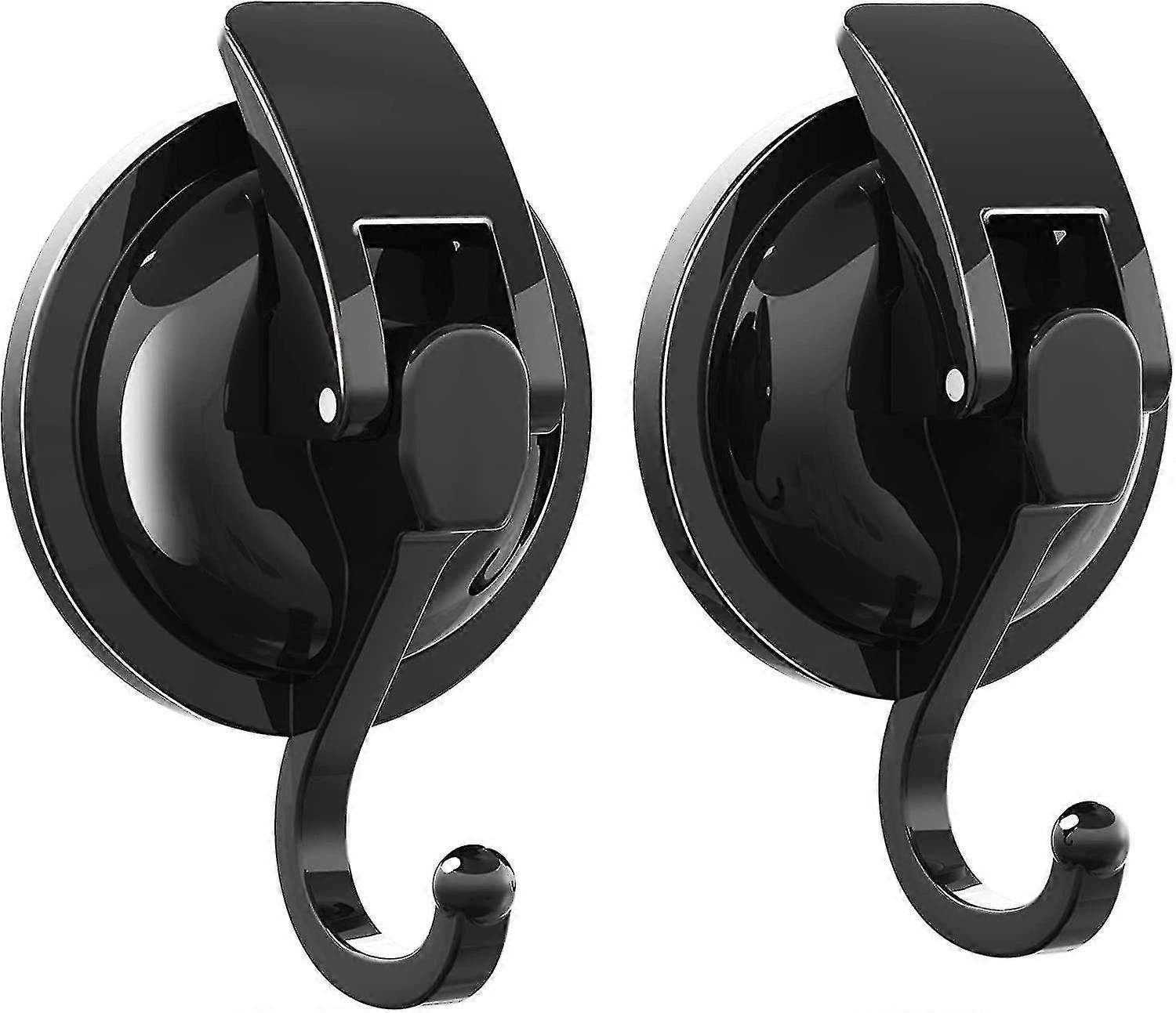 Suction Cup Hook For Shower 2 Pack, Black
