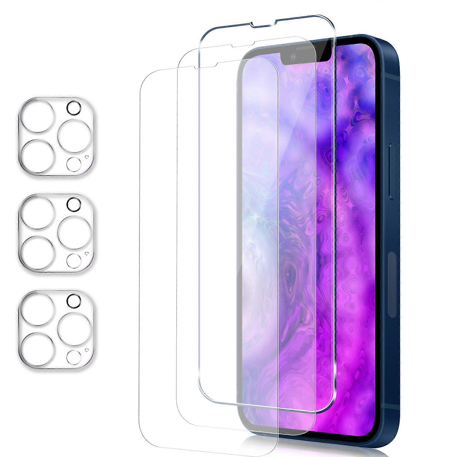 3 Pack Screen Protector for iPhone 15 Pro Max/ 15 Ultra + 3 Pack Camera Lens Protector 9H Hardness