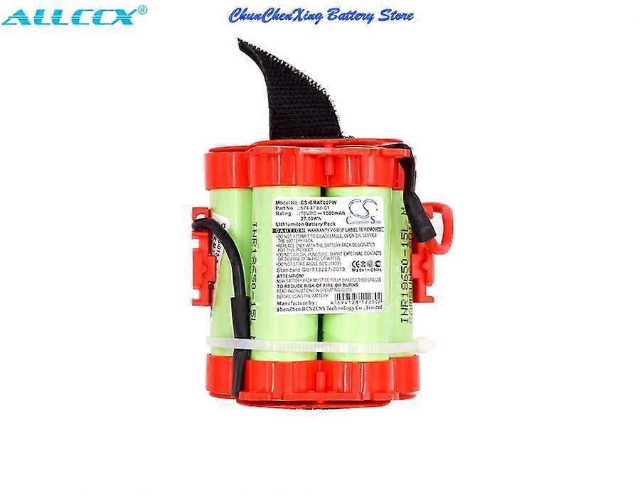 1500mAh/2500mAh gräsklipparbatteri för MCCULLOCH R1000 2017/2018/2019, R800 2017/2018/2019, ROB R600 2017/2018/2019