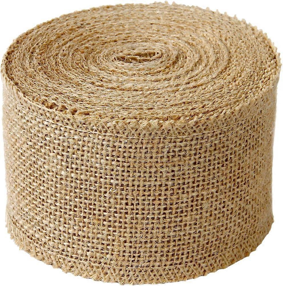 7cm Wide Burlap Fabric - Rustic Ribbon Roll for DIY Decor