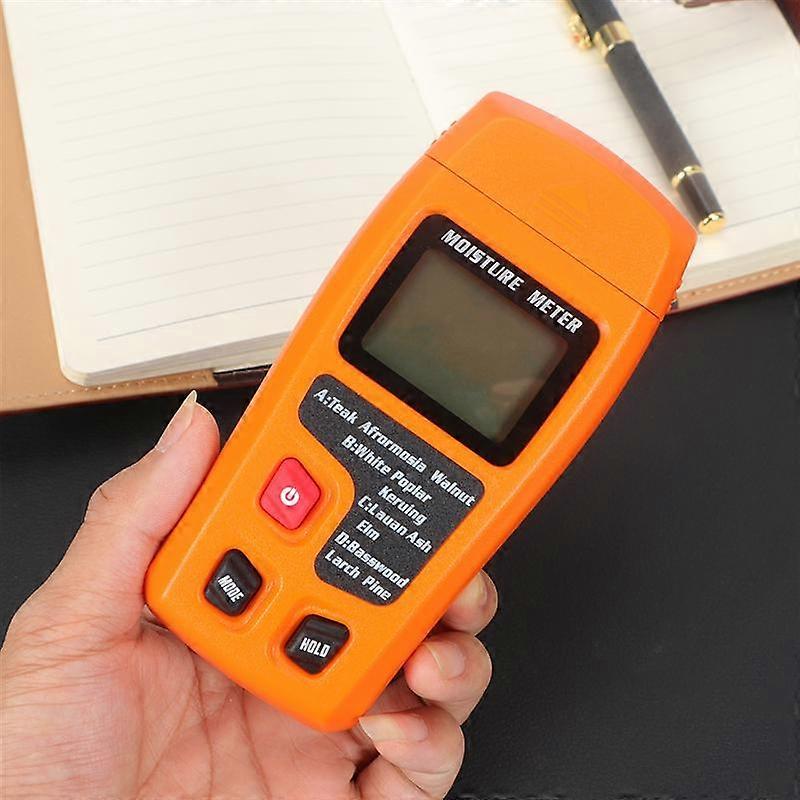 1Pc Wood Moisture Content Tester Practical Moisture Meter Practical Humidity Tester without Battery Orange