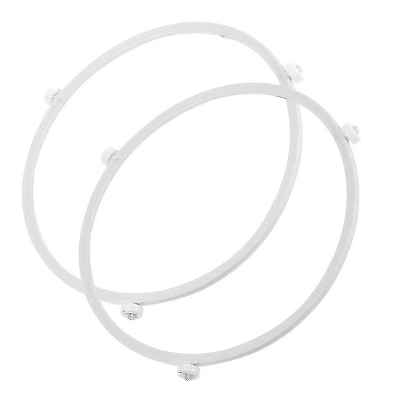 2 Pcs Microwave Tray Roller Support Ring Replacement Glass Plate Rotating Ring