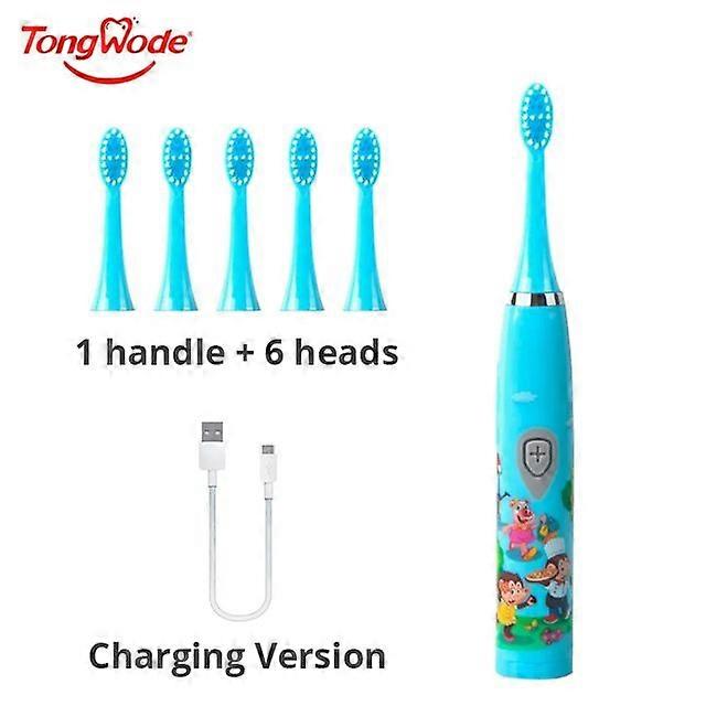 Children Sonic Electric Toothbrush Colorful Cartoon For Kids USB Rechargeable Soft Automatic Waterproof With Replacement HeadToothbrushes