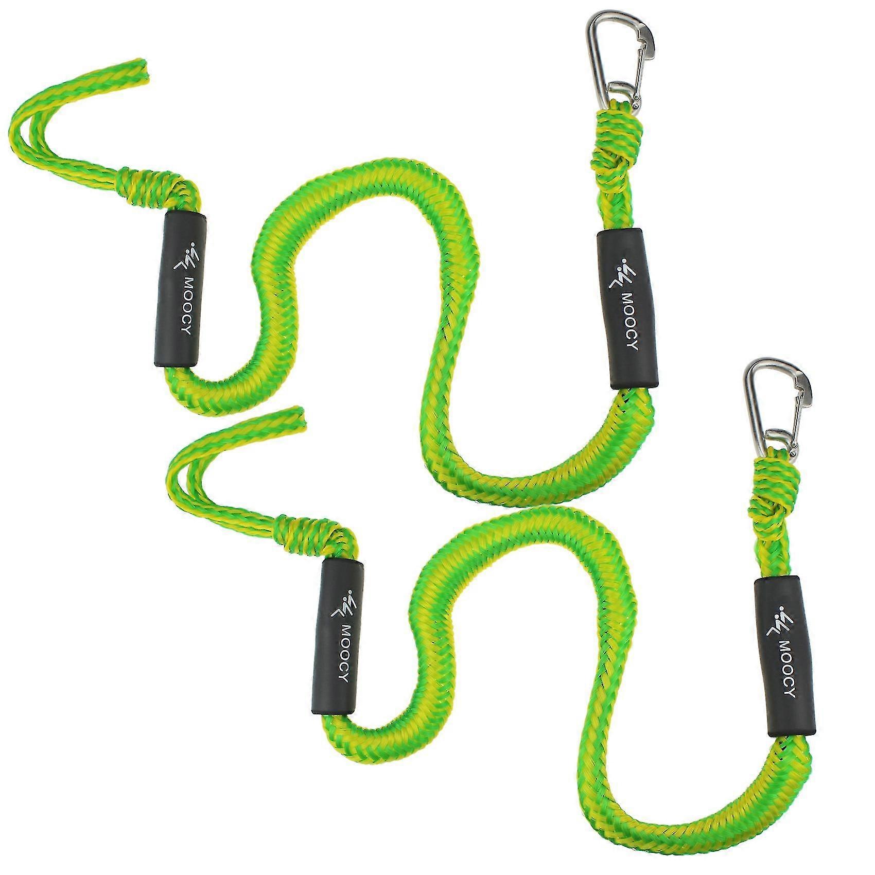 Moocy 2-Pack قارب بنجي قفص الاتهام الخط مع هوك رباط حبل قارب الملحقات للقوارب بونتون جت سكي SeaDoo WaveRunner قوارب الكاياك