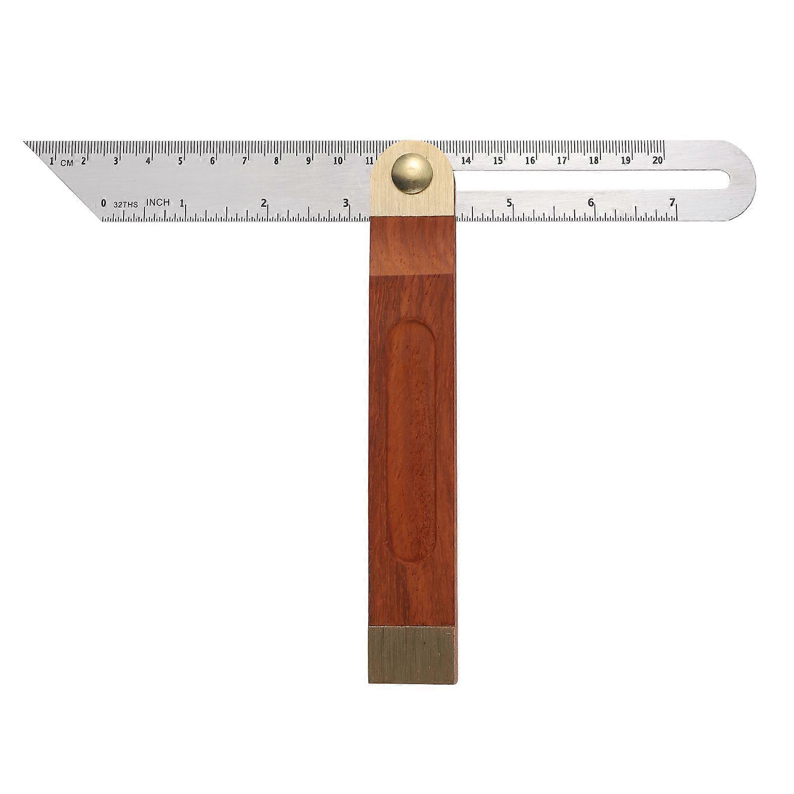 DOITOOL 9" T-Bevel Sliding Angle Ruler Multi-angle Adjustable Gauge Measurement Tool Hardwood Handle with Metric & Imperial Marks