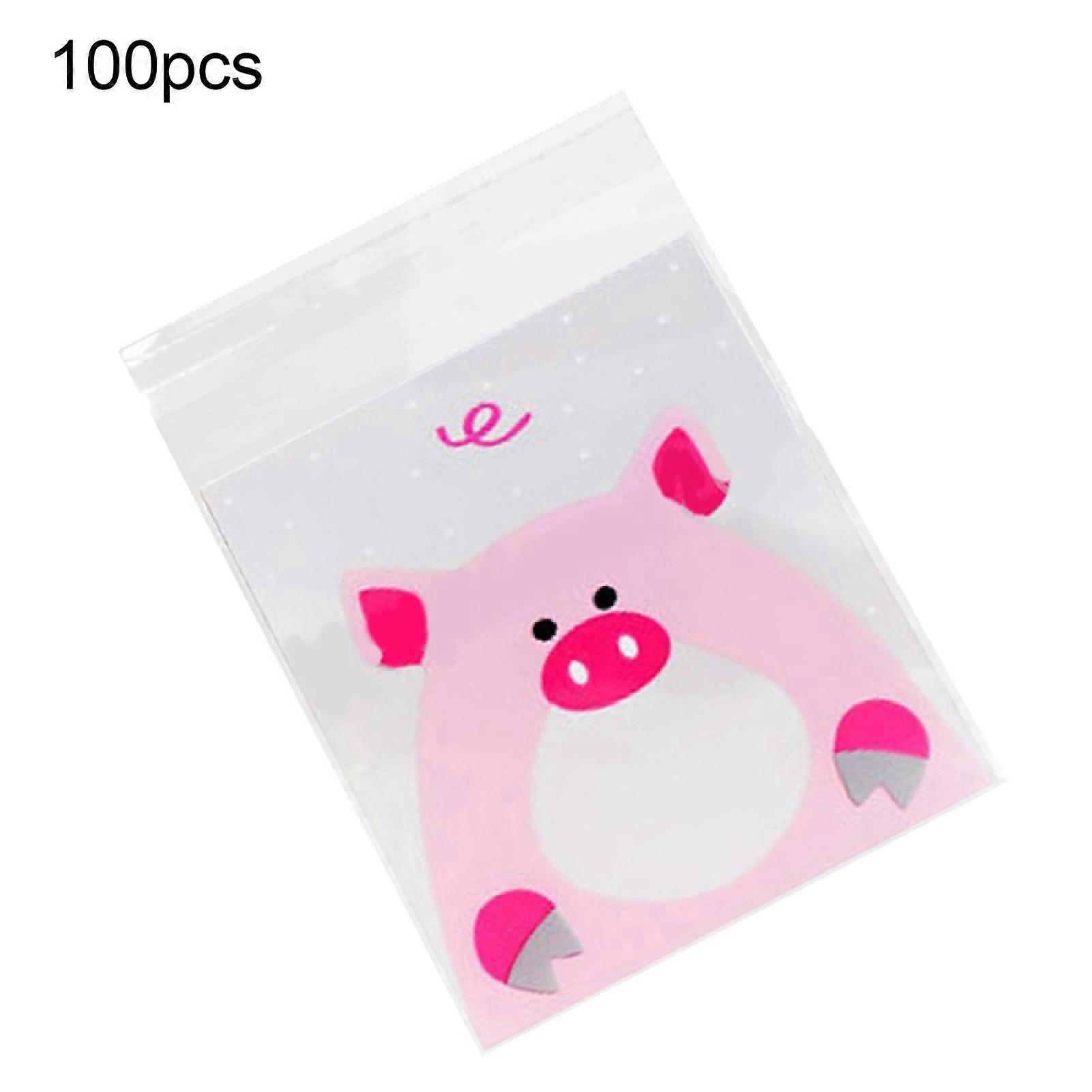100Pcs τσάντα καραμελών κινούμενα σχέδια ζωικό μοτίβο σνακ αποθήκευσης OPP Candy σοκολάτα cookie αποθήκευσης θήκη σφραγίδων για σούπερ μάρκετ