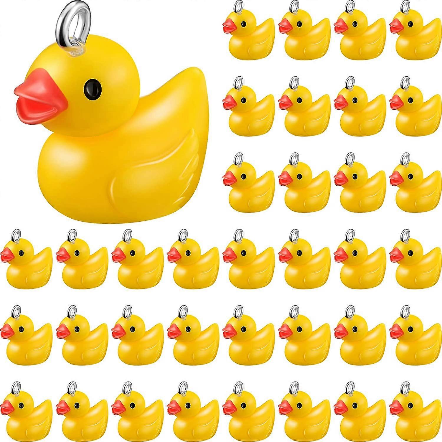 Nouveau produit, 40 Pièces Petits Pendentifs Canard Jaune Pendentifs Pendentifs Bébé Canard Pendentifs