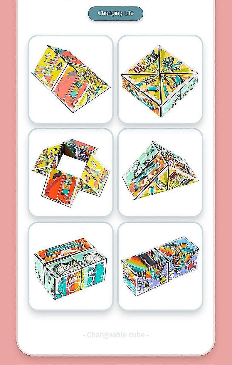 Unlimited and Ever-changing Folding Cube Decompression Toy Space Fidget Toys Stress Reliever Toys Stress Toys Desk Toy Squishy