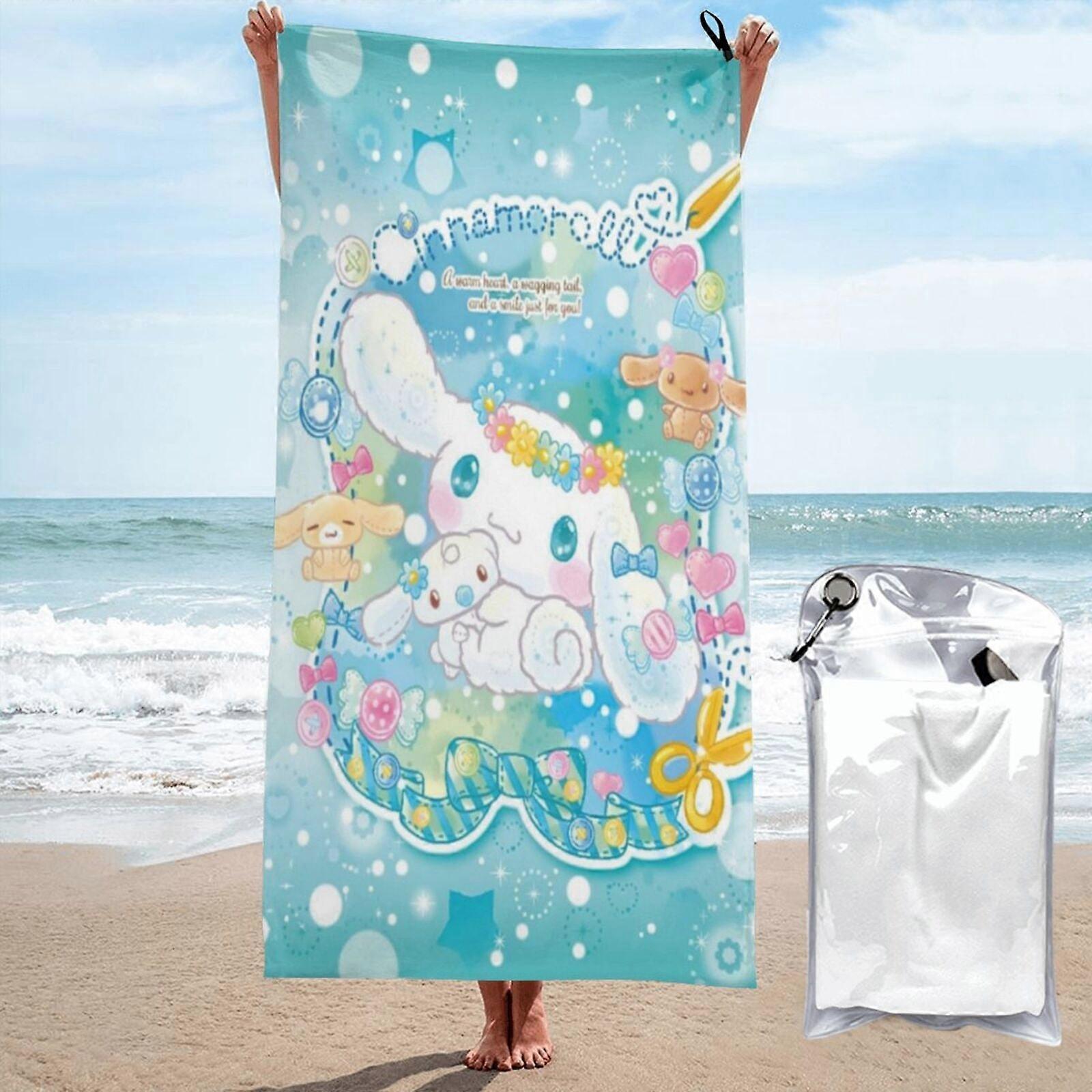 p57Cinnamoroll toalha de praia absorvente toalha grande 3D toalha dos desenhos animados LXMT2719