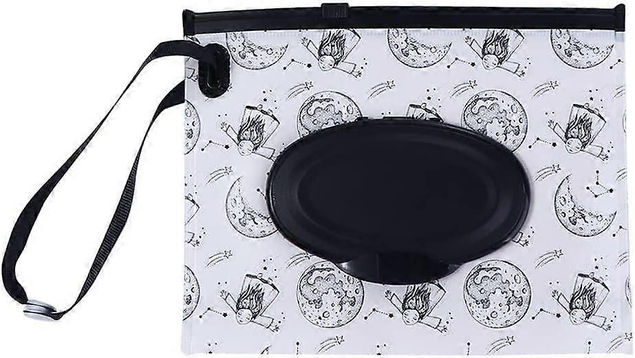 Refillable  Wipe Dispenser with Snap Strap, Portable Wet Wipe Pouch,  Travel Reusable Wipes Container Wipe Carrying Case Holder