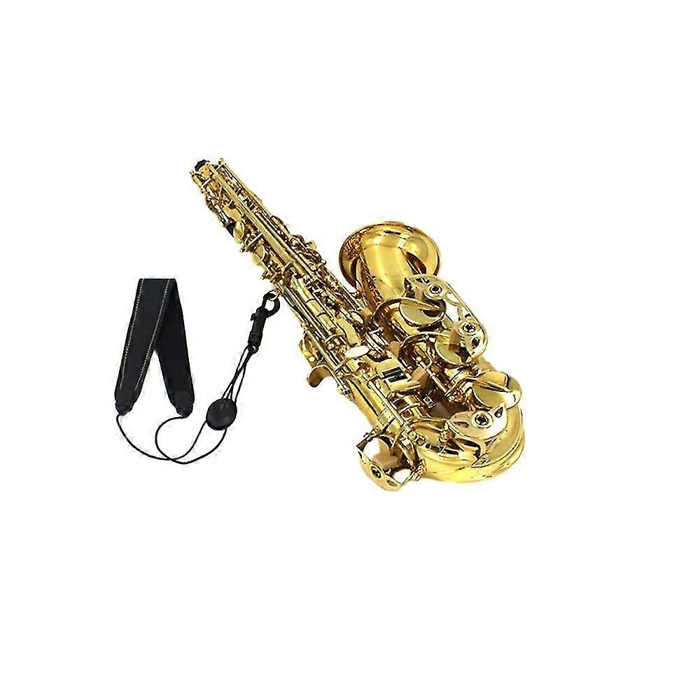Adjustable Saxophone Sax Neck Strap Leather Nylon Padded with Hook Clasp