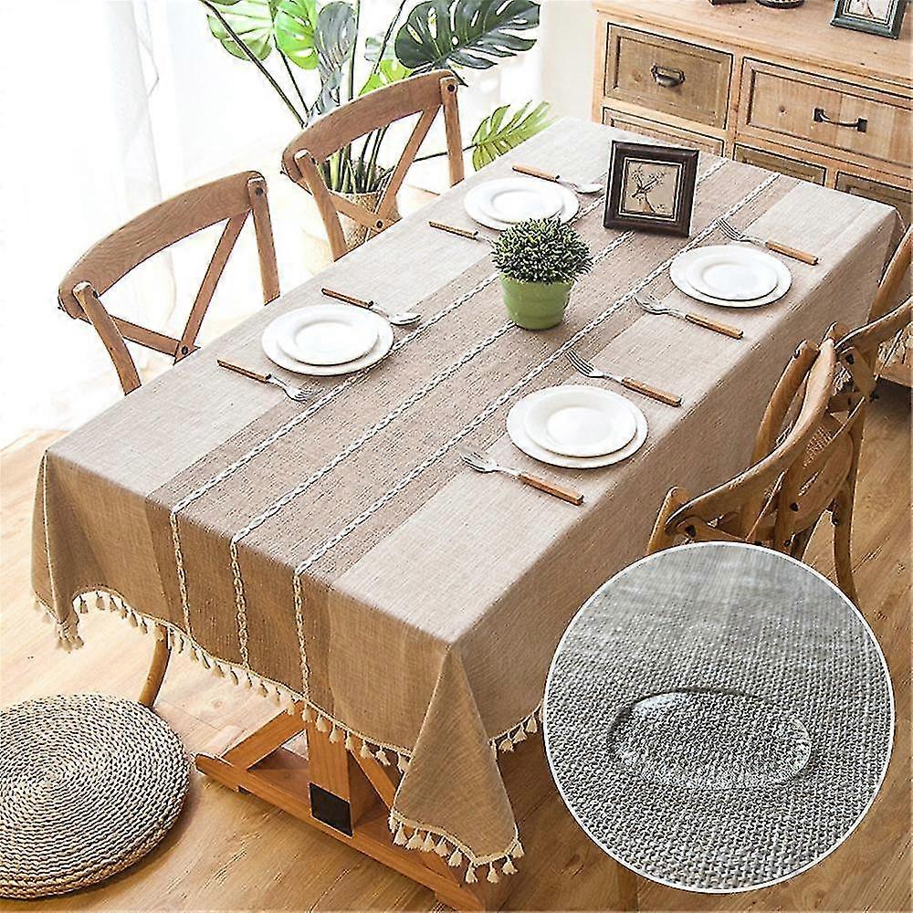 tassel waterproof oilproof thick rectangular tablecloth table linen